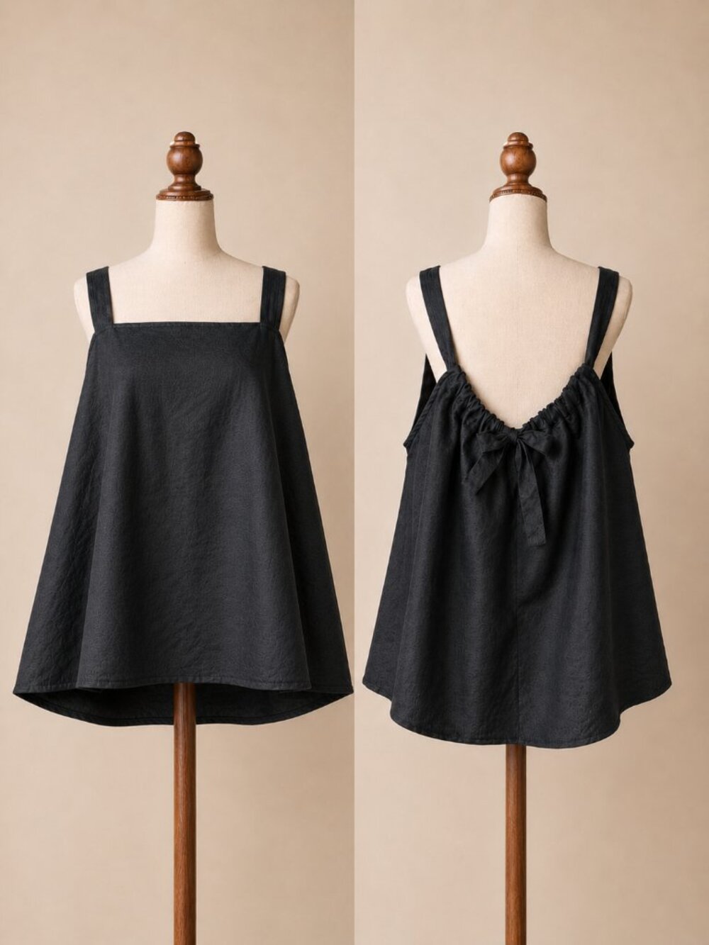 100% French Linen Nomad Soella Top NWT Charcoal Classic Coastal XXL/sizes 12-16
